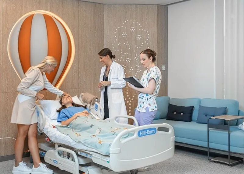 Consultation room at a modern health and beauty center in Istanbul