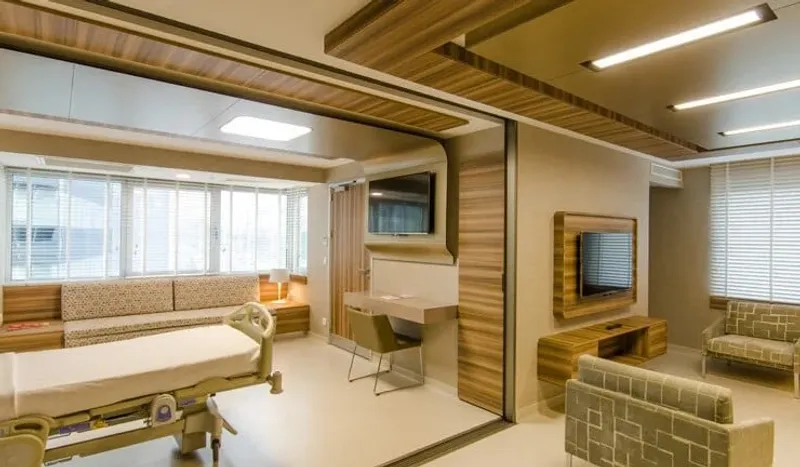 Treatment and patient care areas inside the clinic