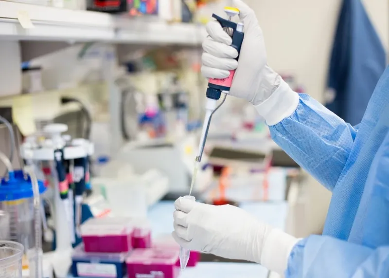Blood samples being processed for a health screening panel at an Istanbul laboratory